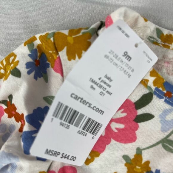 Carter’s baby 4 piece set 2 onesies and 2 leggings  z -3 OR 9 months - Picture 5 of 8